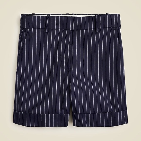 J. Crew Pants - NWOT / JCrew Collection high-rise short in pinstripe Italian wool blend